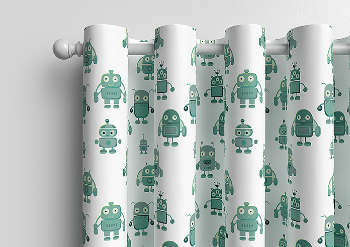 Robo Town, Emerald - Made to Measure Curtains - Image 12
